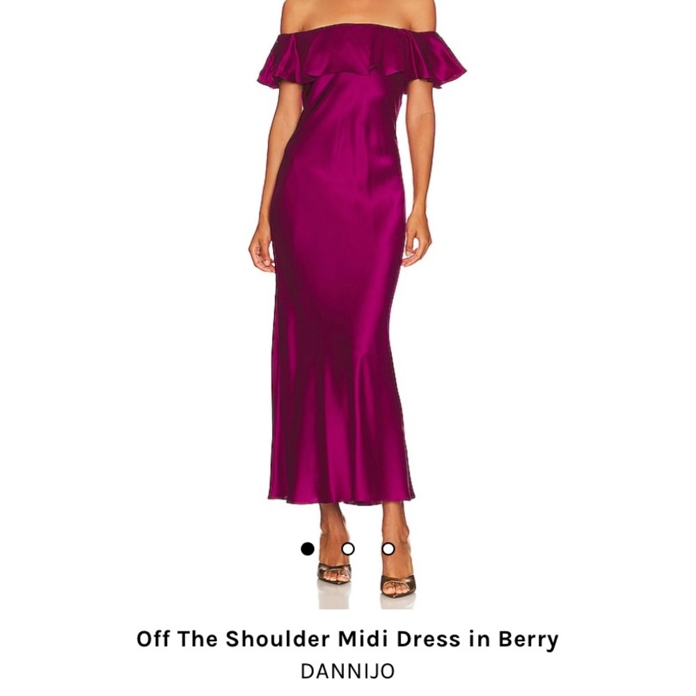 New! Dannijo off shoulder silk dress. Size small. Never worn or opened!